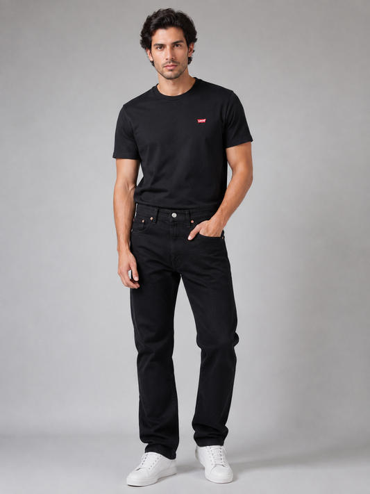 Levi's 501 Men's Straight Fit Regular Black Jeans 100% Cotton