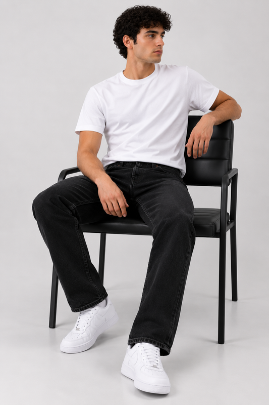 Levi's 501 Men's Straight Fit Regular Black Jeans 100% Cotton
