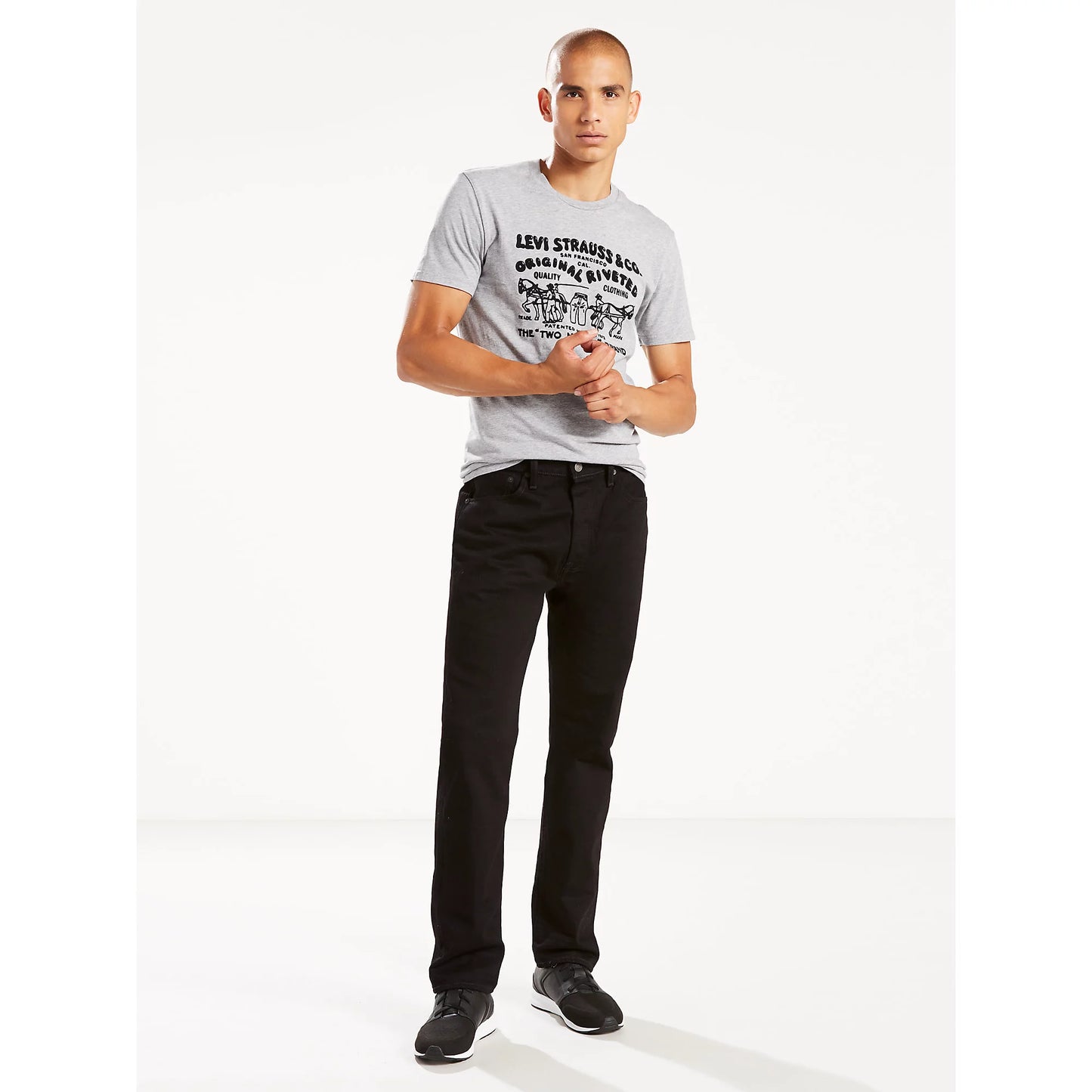 Levi's 501 Men's Straight Fit Regular Black Jeans 100% Cotton