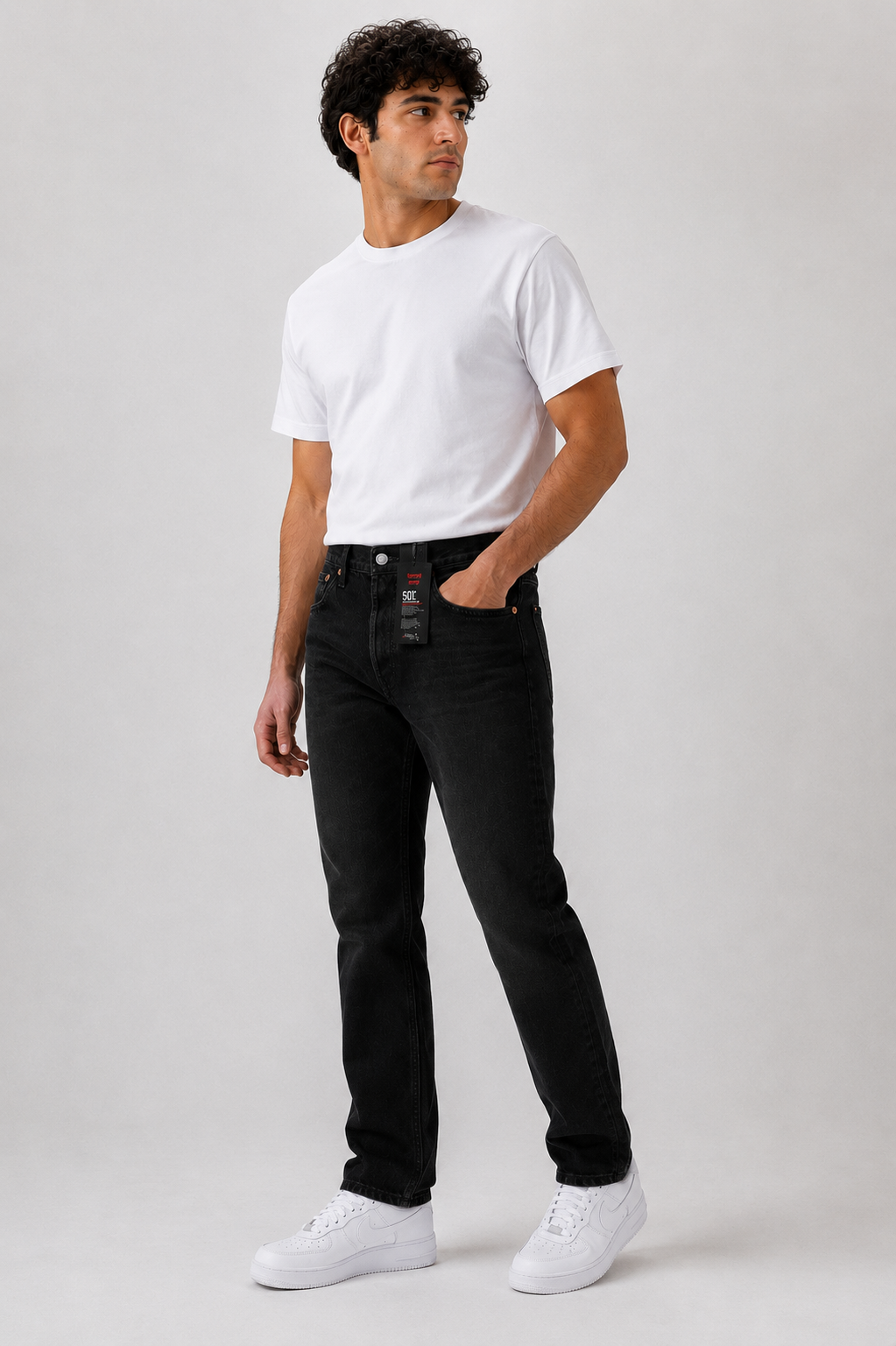 Levi's 501 Men's Straight Fit Regular Black Jeans 100% Cotton