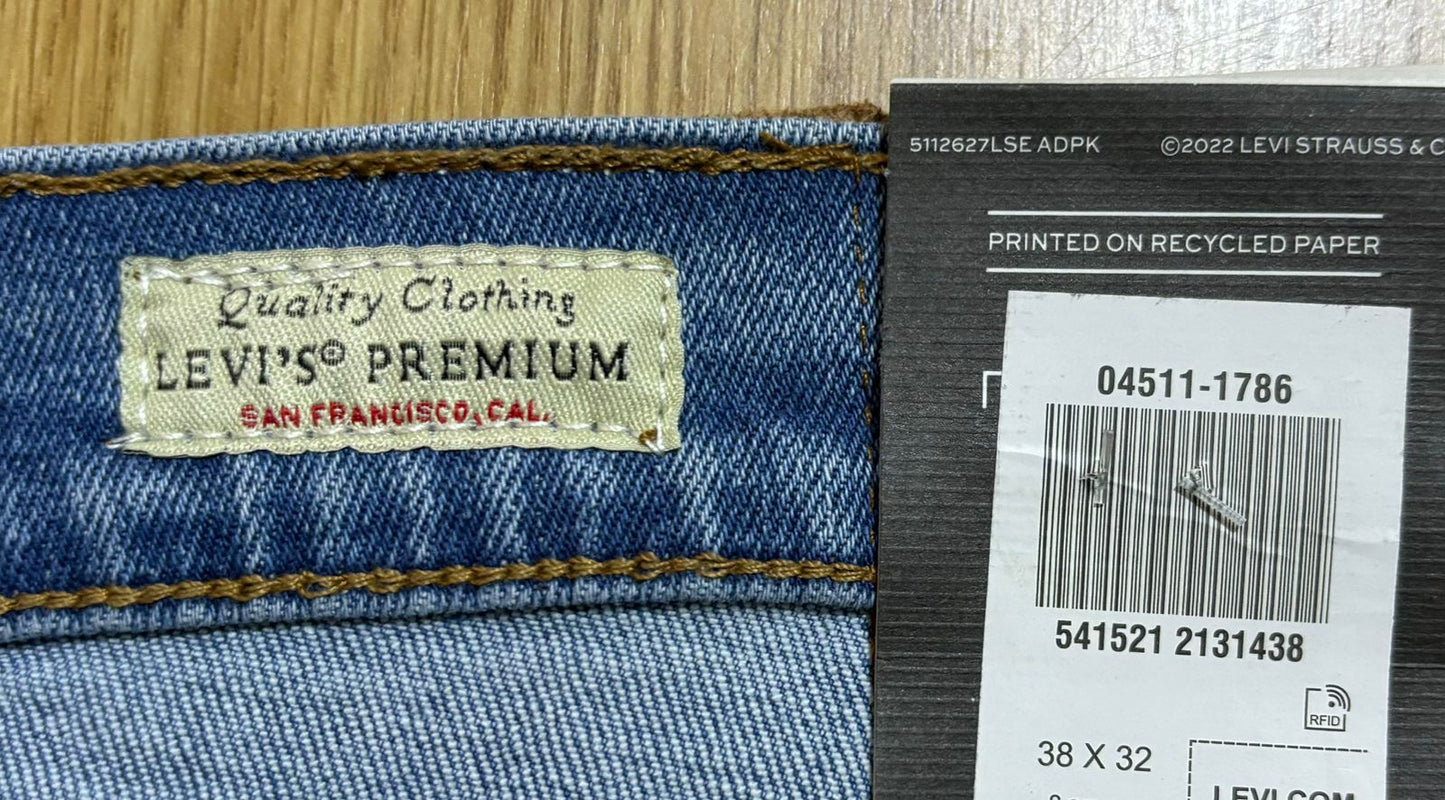 Levi's 501 Men's Straight Fit Regular Light Blue Jeans 100% cotton