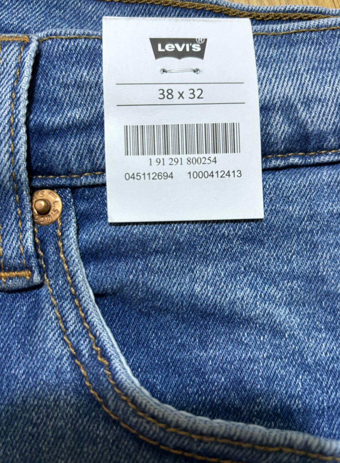 Levi's 501 Men's Straight Fit Regular Light Blue Jeans 100% cotton