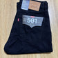 Levi's 501 Men's Straight Fit Regular Black Jeans 100% Cotton