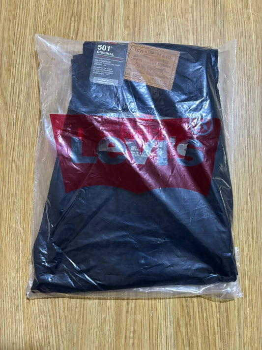 Levi's 501 Men's Straight Fit Regular Black Jeans 100% Cotton