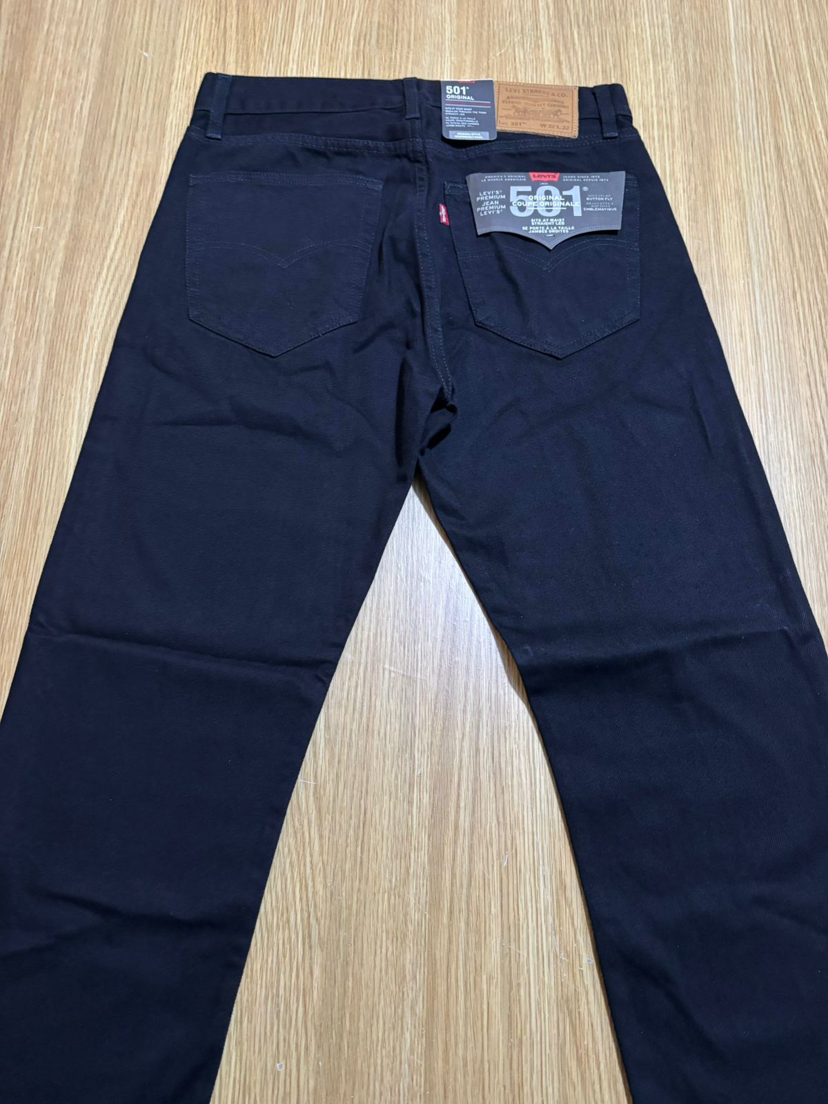 Levi's 501 Men's Straight Fit Regular Black Jeans 100% Cotton