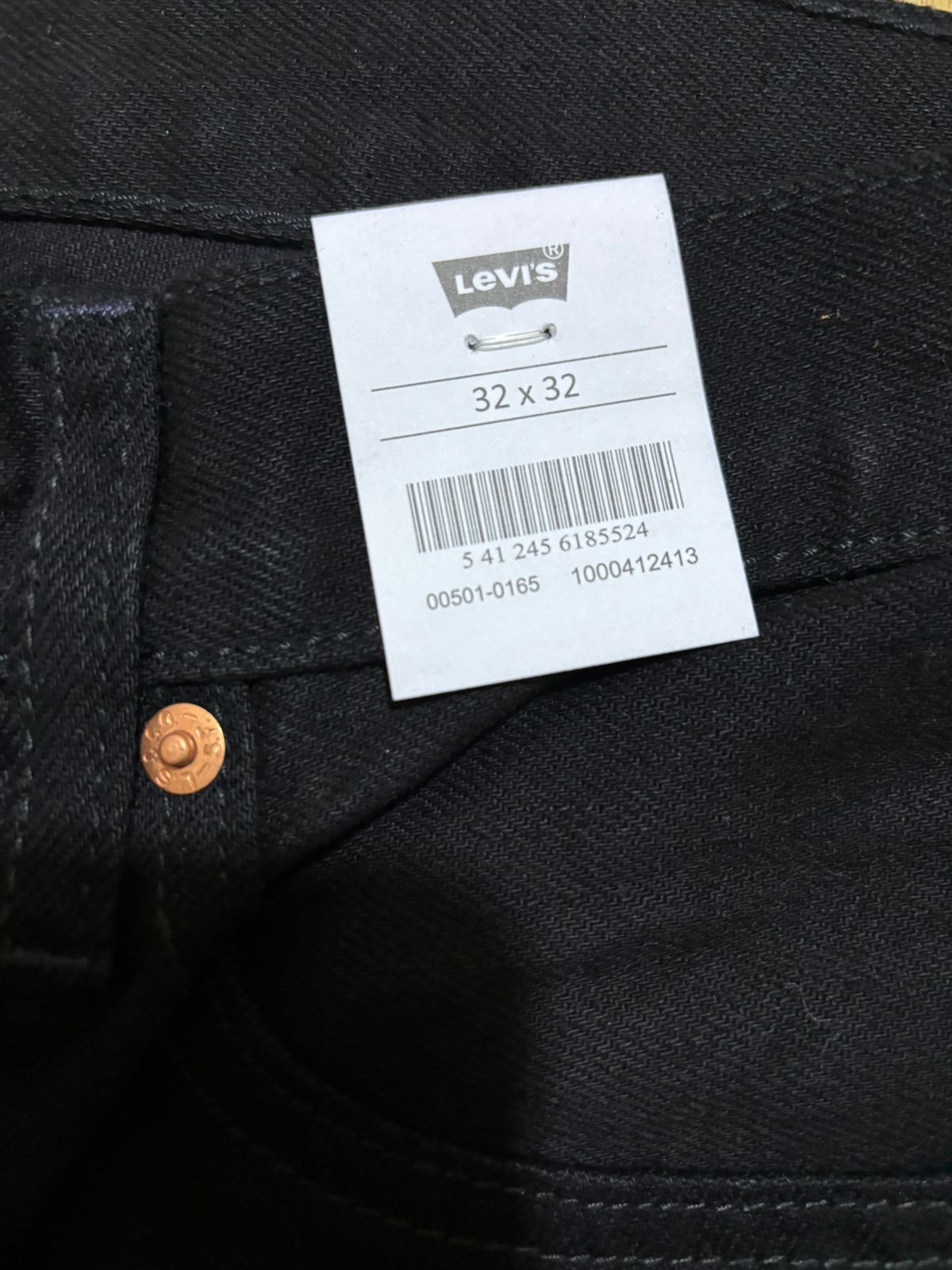 Levi's 501 Men's Straight Fit Regular Black Jeans 100% Cotton