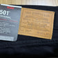 Levi's 501 Men's Straight Fit Regular Black Jeans 100% Cotton