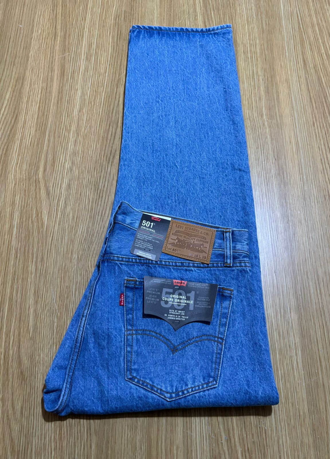 Levi's 501 Men's Straight Fit Regular Light Blue Jeans 100% cotton